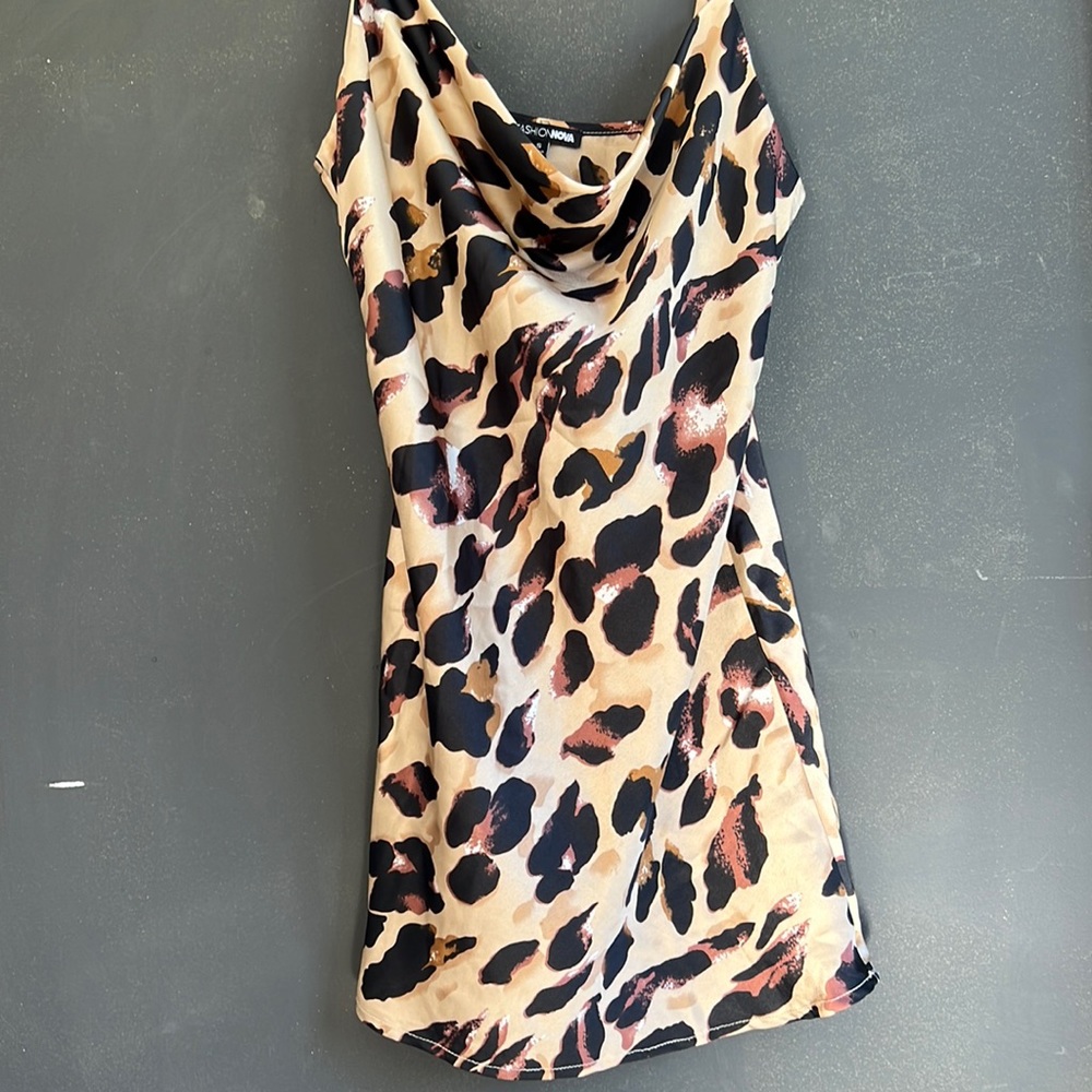 Fashion Nova silk cheetah dress